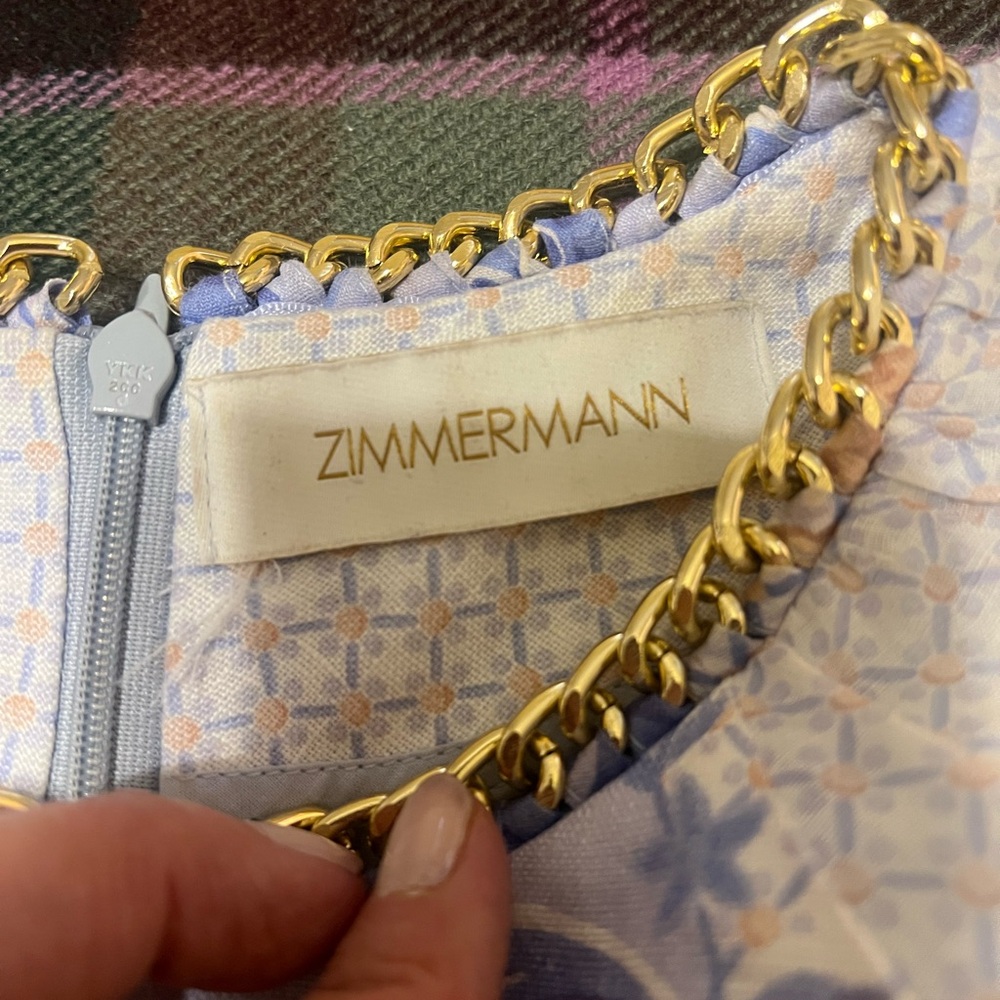 🔴sold🔴Zimmermann midi dress with long sleeves a skinny belt with fancy seashells - Picture 3 of 13